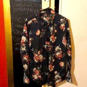 Floral button down shirt